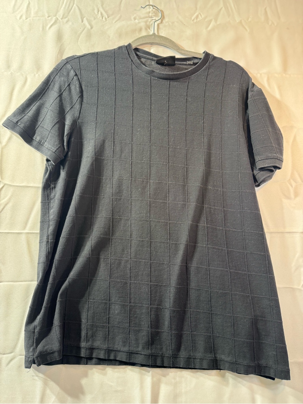 Emporio Armani Men's Large Short Sleeve Crewneck Shirt - Charcoal